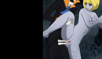 Sultry One Piece anime hottie Nami milking big dick with her holes