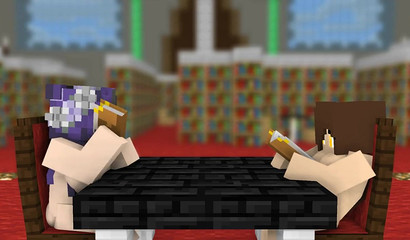 Непослушную девушку из Minecraft 3D деревенские жители оттрахали в задницу в библиотеке