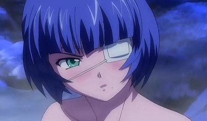 Kinky schoolgirl lezzie fingering petite blue-haired anime chick