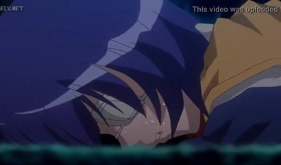 Kinky schoolgirl lezzie fingering petite blue-haired anime chick