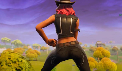 Busty 3D redhead Calamity shows off her juicy curves