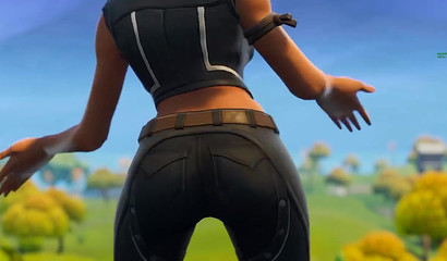 Busty 3D redhead Calamity shows off her juicy curves