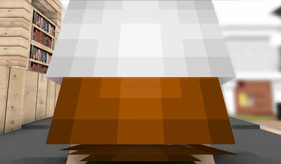 Horny and busty Minecraft 3D hottie riding big cock