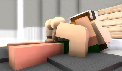 Horny and busty Minecraft 3D hottie riding big cock