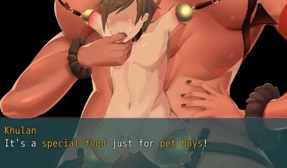 Powerful tanned 3D giantess stroking tiny man's rod after cunnilingus