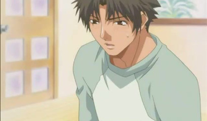 Flirty gay white-haired anime stud seduced nerdy Yaoi