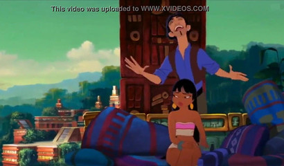 Gorgeous tanned cartoon hottie seduced horny traveler