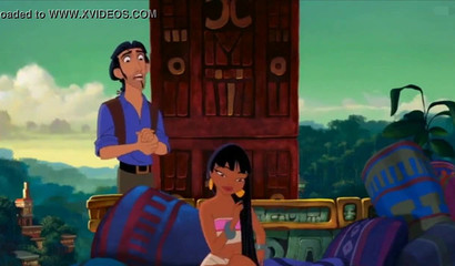 Gorgeous tanned cartoon hottie seduced horny traveler