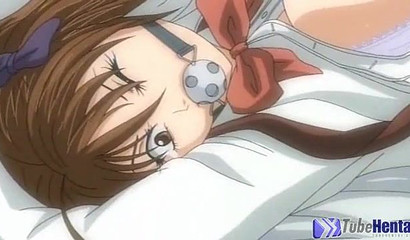 Horny hentai lesbian nurse pounding her pussy in the office