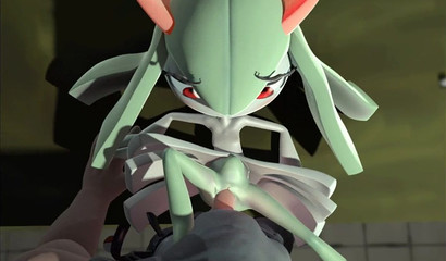 Seductive green Pokemon hottie Gardevoir pounded hard in missionary