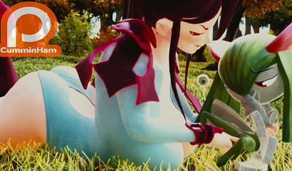 Seductive green Pokemon hottie Gardevoir pounded hard in missionary