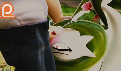 Seductive green Pokemon hottie Gardevoir pounded hard in missionary