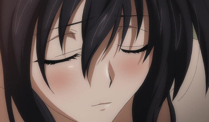 Kinky and busty hentai schoolgirls showing their wet panties