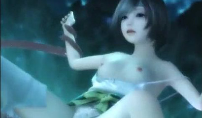 Tiny brunette 3D hottie got pounded hard with tentacles