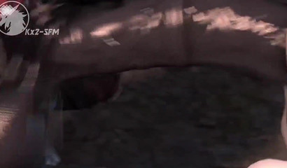 Busty 3D furry bound and stuffed with monster cock from behind