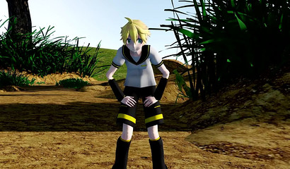 Tiny blonde anime stud trapped under sweet giantess sexy feet