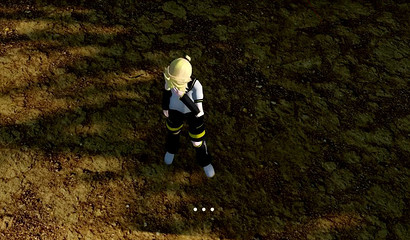 Tiny blonde anime stud trapped under sweet giantess sexy feet