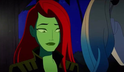 Lovely cartoon hottie Poison Ivy sharing a bed with sexy Harley Quinn