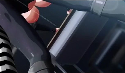 Kinky blue-haired 3D hentai sweetie drilled hard from behind