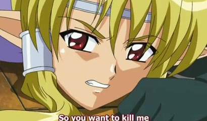 Beautiful anime blonde elf hottie forced to fuck the king