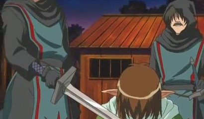 Beautiful anime blonde elf hottie forced to fuck the king