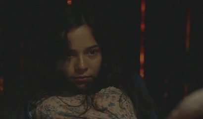 Kinky brunette cutie bound and drilled with huge tentacles