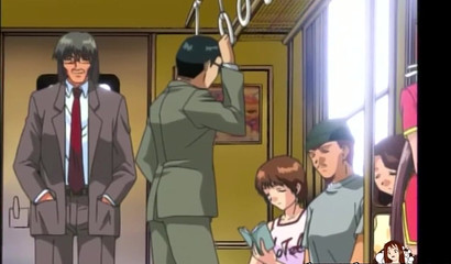 Horny anime sweetie cumming in public for her kinky master