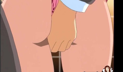 Horny anime sweetie cumming in public for her kinky master