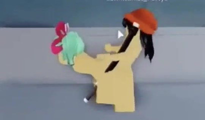 Naughty and horny Roblox cuties stroking each other's cunts