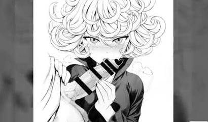 Stunning cartoon green-haired Tatsumaki porked hard from behind