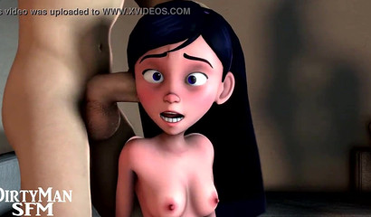 Petite 3D cutie Violet Parr gets her ear drilled hard