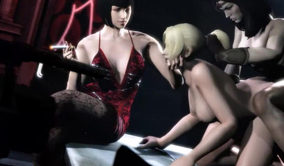 Gorgeous 3D brunette Wonder Woman fucked hard in a threesome