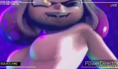 Petite and horny 3D furry Splatoon riding massive cock