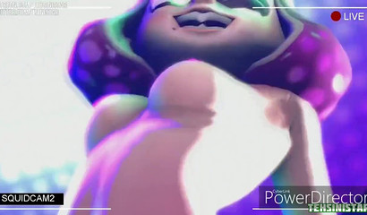 Petite and horny 3D furry Splatoon riding massive cock