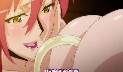 Shy pink-haired anime Ahegao tied up and banged in lesbian action
