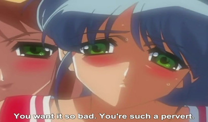 Cute and shy anime hottie fooling around with kinky lesbian dominatrix