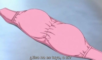 Innocent busty anime brunette fingered on the train