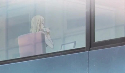 Innocent busty anime brunette fingered on the train