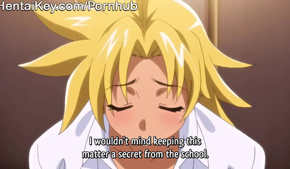 Busty blonde anime schoolgirl hottie milks cocks for cash