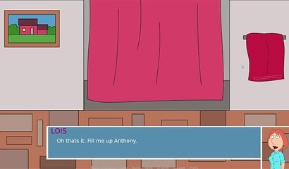 Curvy cartoon redhead Lois Griffin banging her neighbor