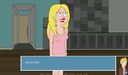 Curvy cartoon redhead Lois Griffin banging her neighbor