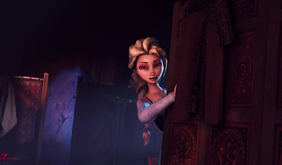 Kinky 3D blonde sweetie Elsa bangs and dominates big dick