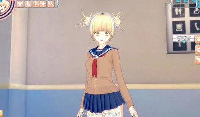 Tiny 3D blonde Himiko Toga takes huge cock from behind