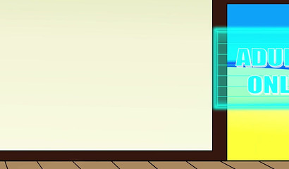 Cute cartoon blonde ingesting blue-haired hottie