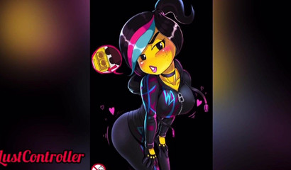 Daring Lego hottie Lucy Wyldstyle riding a huge rod