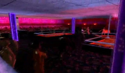 Curvy 3D GTA cutie walking in the strip club naked