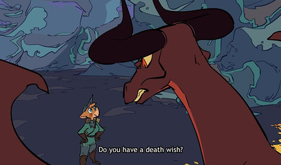 Horny dragon hottie riding tiny furry in her cave