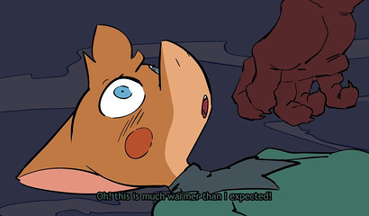 Horny dragon hottie riding tiny furry in her cave