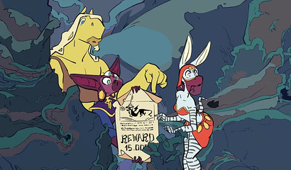 Horny dragon hottie riding tiny furry in her cave