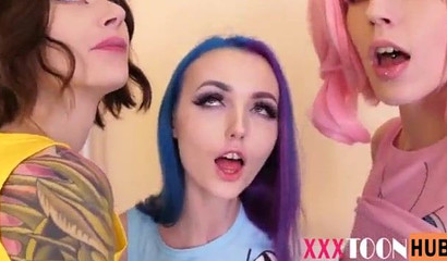 Anal pranks of girls in the images of cute Pokemon